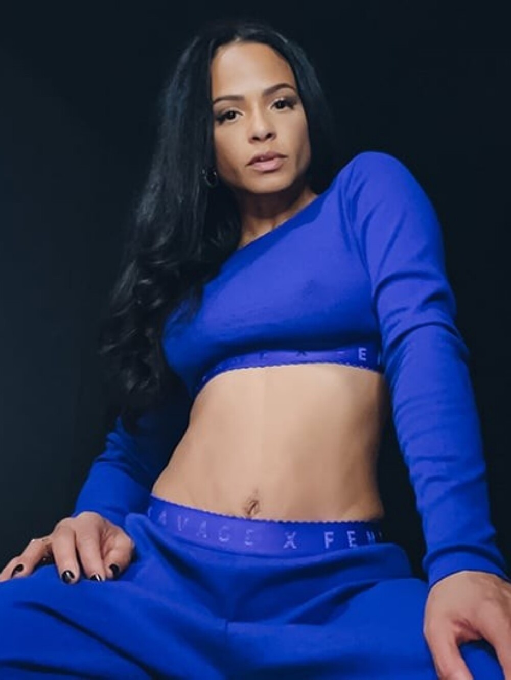 NWT Savage X Fenty Jersey Pajamas SET in Dreamy Blue | sz small x-small Bundle